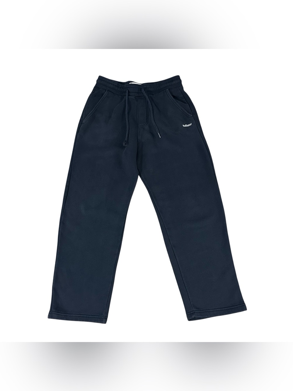 Hollister Men’s XS Navy Wide Leg Sweatpants Fleece Drawstring Lounge